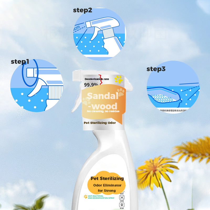 Pet Odor Eliminator Sterilizing Spray For Strong Odors