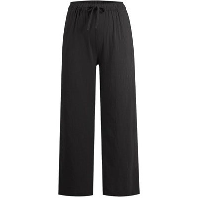 Women's Linen Wide Leg Pants Summer Cotton Casual Trousers