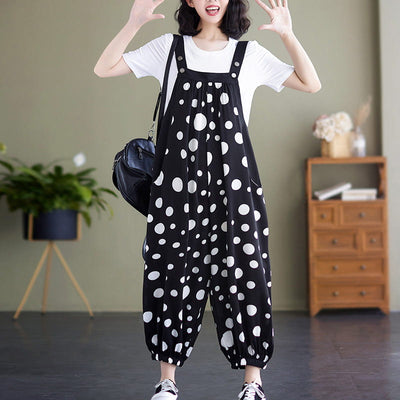 Casual Loose Jumpsuit With Pockets And Solid Color T-Shirt Set