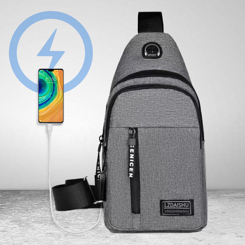 Sling Bag With USB Port Durable And Convenient Travel Accessory