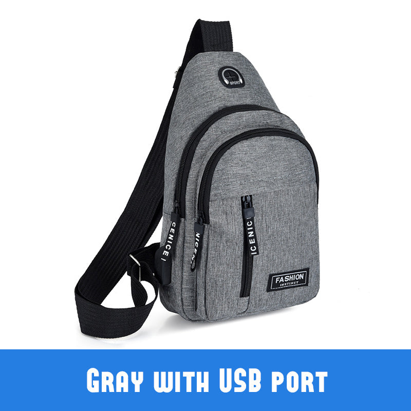 Sling Bag With USB Port Durable And Convenient Travel Accessory