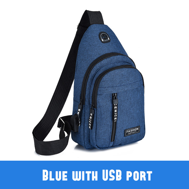 Sling Bag With USB Port Durable And Convenient Travel Accessory