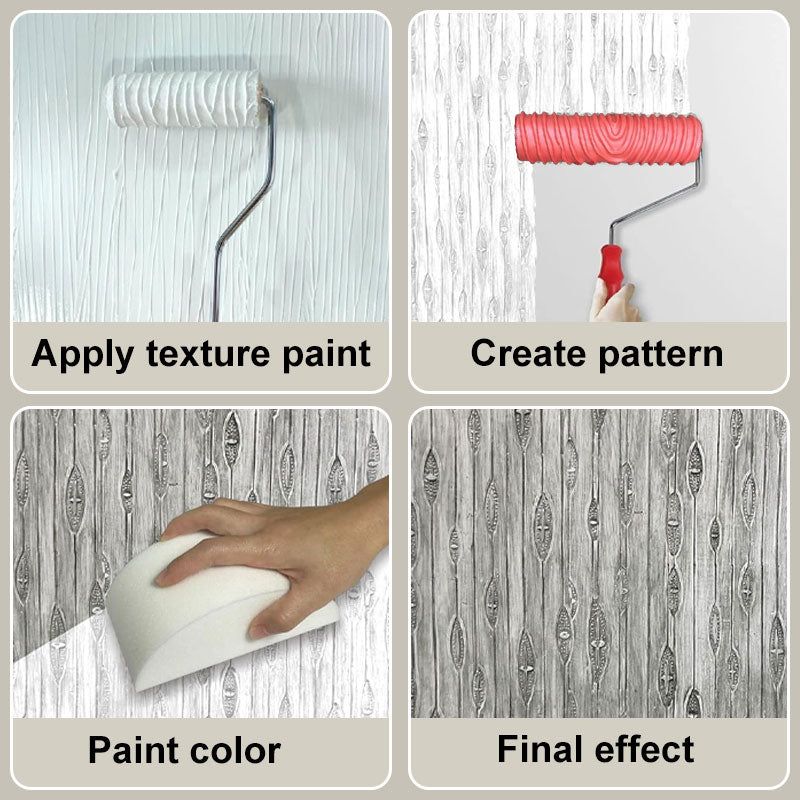 Embossing Texture Paint Roller For Stylish Wall Decoration Patterns