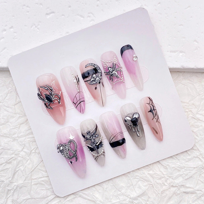 Fashion Cool Firm Press On Nails Stylish False Nail Set