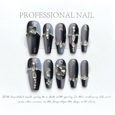 Fashion Cool Firm Press On Nails Stylish False Nail Set