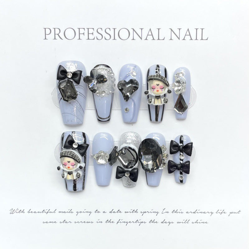 Fashion Cool Firm Press On Nails Stylish False Nail Set