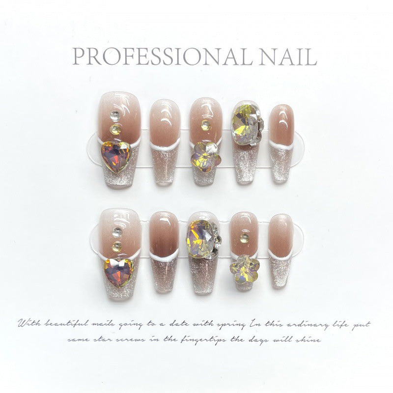 Fashion Cool Firm Press On Nails Stylish False Nail Set