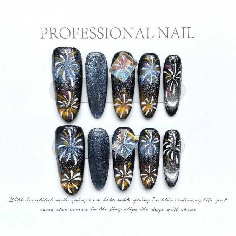 Fashion Cool Firm Press On Nails Stylish False Nail Set