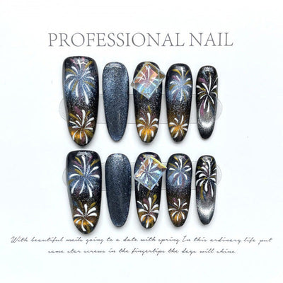 Fashion Cool Firm Press On Nails Stylish False Nail Set