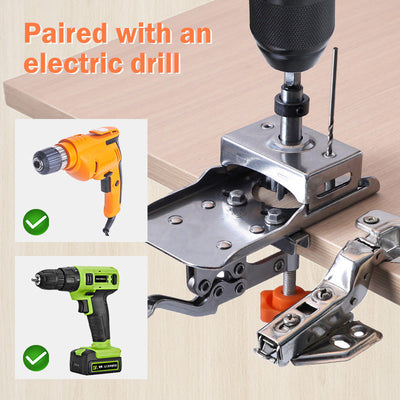 35mm Hinge Drill Locator With Adjustable Clamp For Precision Drilling