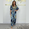 Plus Size Summer Bodysuit Women Leaf Print Elastic Waist