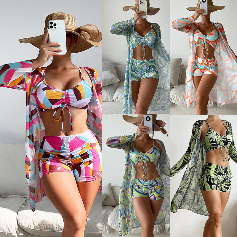 Women's Three-Piece Swimsuit Stylish And Comfortable Beachwear Set
