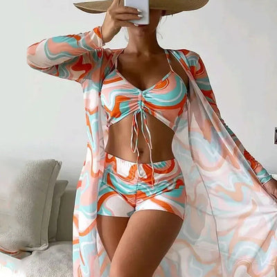Women's Three-Piece Swimsuit Stylish And Comfortable Beachwear Set