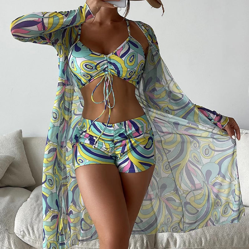 Women's Three-Piece Swimsuit Stylish And Comfortable Beachwear Set