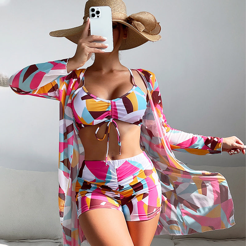 Women's Three-Piece Swimsuit Stylish And Comfortable Beachwear Set