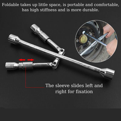 Universal Folding Lug Wrench For Car Tire Changing Tool