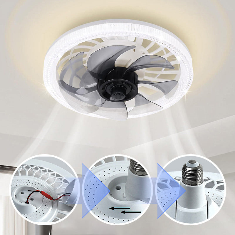 2-in-1 Fan Light Adjustable Quiet Ceiling Fan With Remote Control