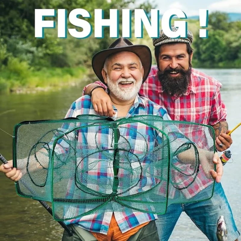 Auto-Foldable Fishing Trap Net Durable Portable Foldable Design