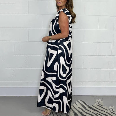 Summer Jumpsuit For Women With Wide Legs And Geometric Prints