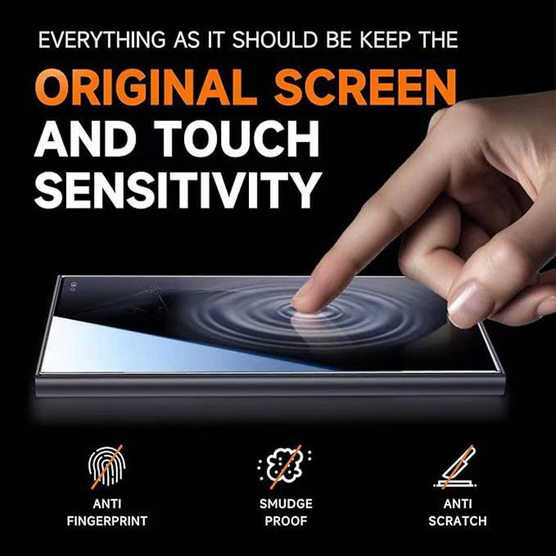 4K Tempered Glass Screen Protector Anti-Peeping Samsung Installation