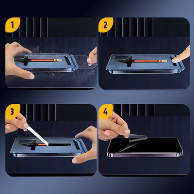 4K Tempered Glass Screen Protector Anti-Peeping Samsung Installation