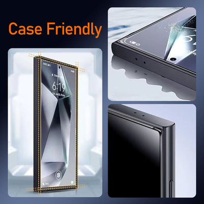 4K Tempered Glass Screen Protector Anti-Peeping Samsung Installation