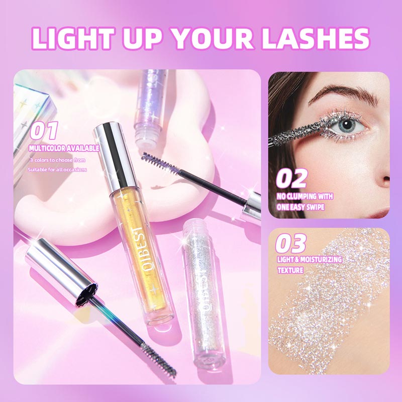Waterproof Glitter Mascara With Sparkling Diamond Shine Effect