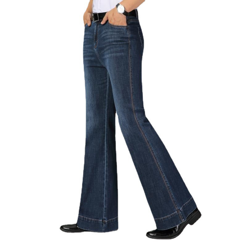 Summer Breathable Women's Wide Leg Pants Mid Waist Flared