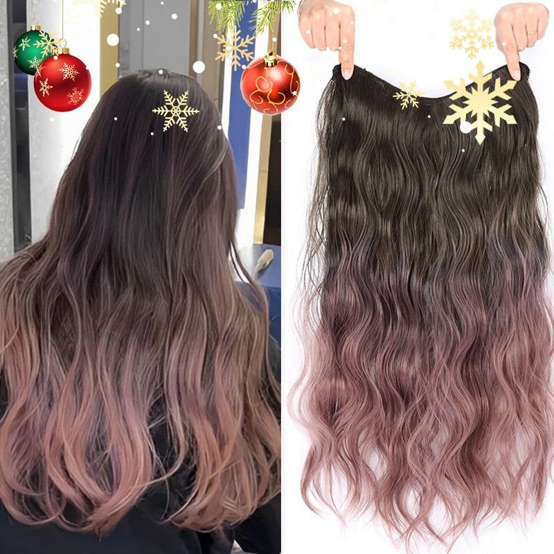 Gradient Curly Wig Piece Stylish Vibrant Color Hair Accessory