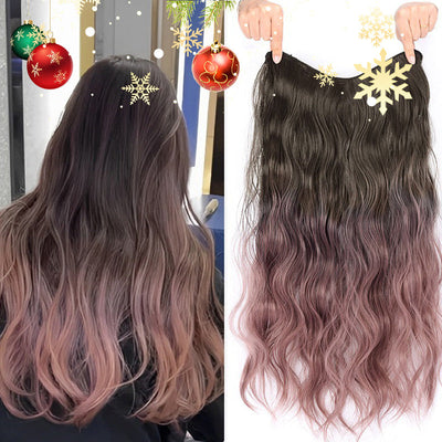 Gradient Curly Wig Piece Stylish Vibrant Color Hair Accessory