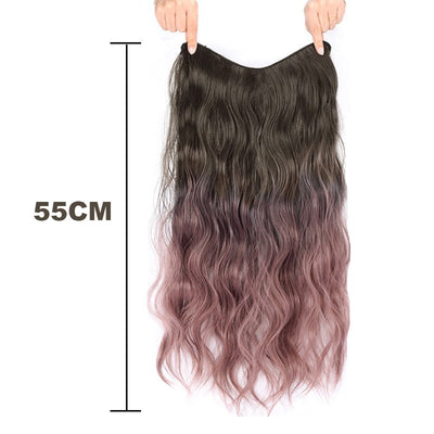 Gradient Curly Wig Piece Stylish Vibrant Color Hair Accessory