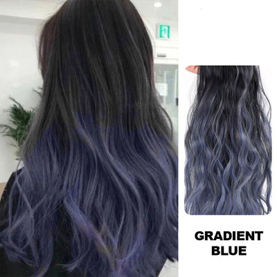 Gradient Curly Wig Piece Stylish Vibrant Color Hair Accessory