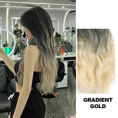 Gradient Curly Wig Piece Stylish Vibrant Color Hair Accessory