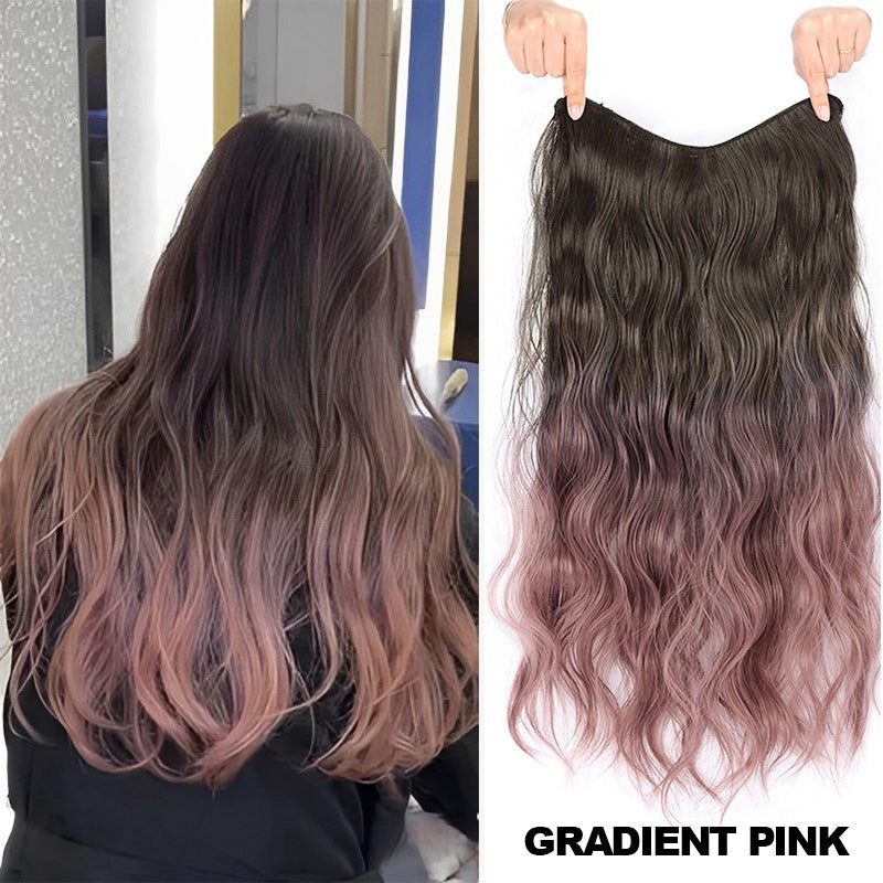 Gradient Curly Wig Piece Stylish Vibrant Color Hair Accessory