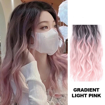Gradient Curly Wig Piece Stylish Vibrant Color Hair Accessory