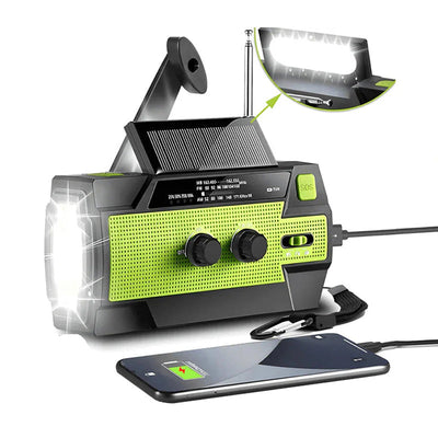 All-in-One Emergency Solar Powered Radio With Multi-Function Features