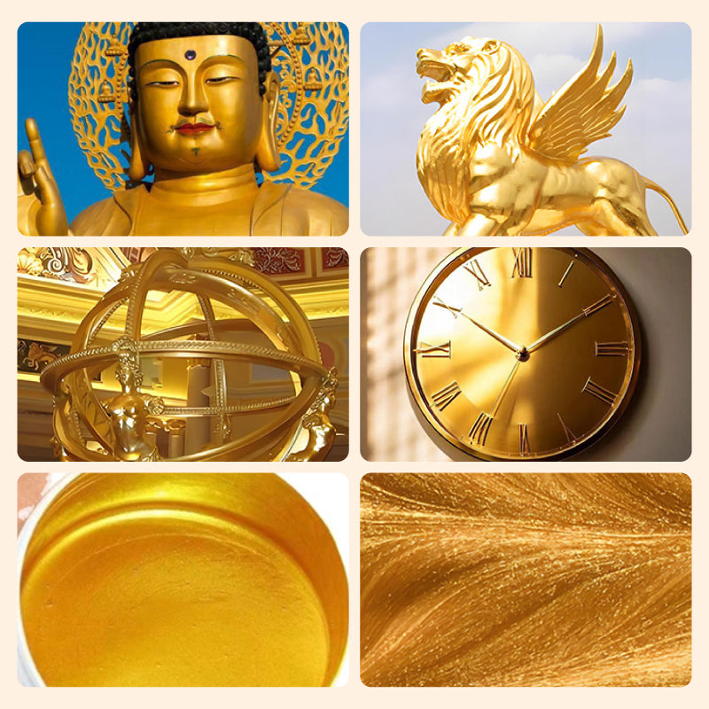 Waterproof Gold Leaf Paint For Arts Paintings And Crafts Projects