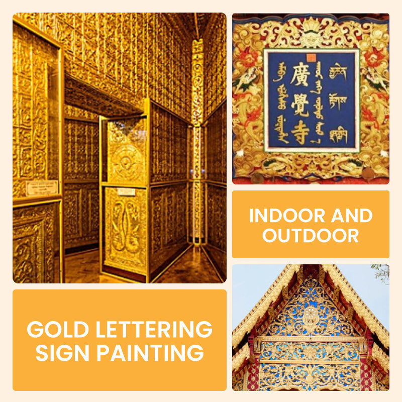 Waterproof Gold Leaf Paint For Arts Paintings And Crafts Projects