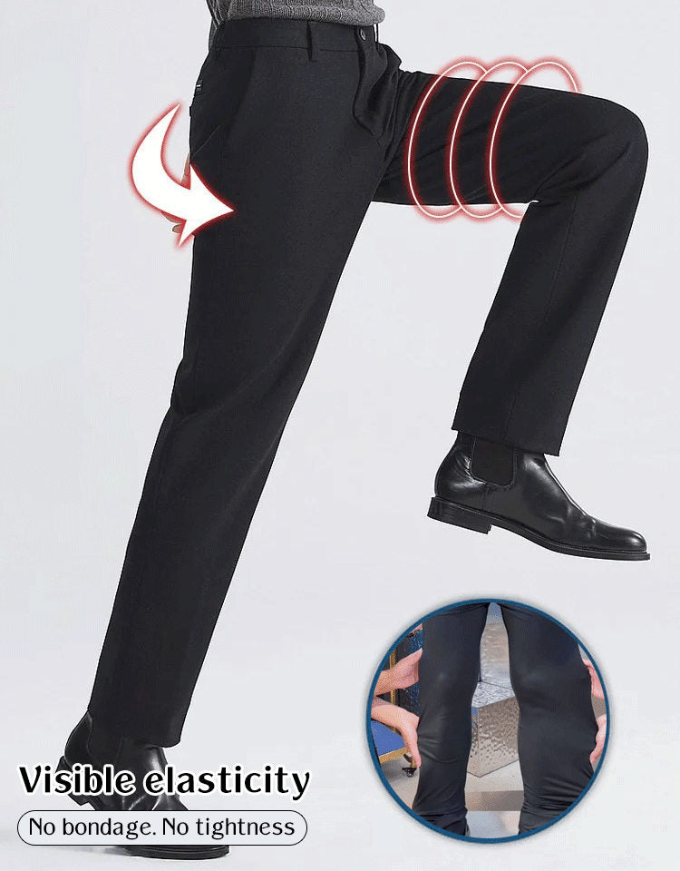 Men's Summer Business Pants Lightweight Breathable Office Wear