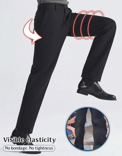 Men's Summer Business Pants Lightweight Breathable Office Wear