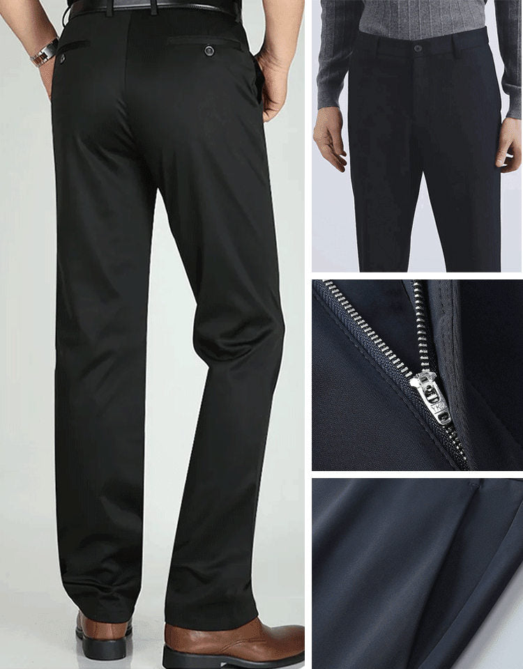 Men's Summer Business Pants Lightweight Breathable Office Wear