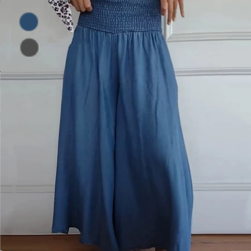 Women's High Waist Wide Leg Jeans With Stylish Pockets
