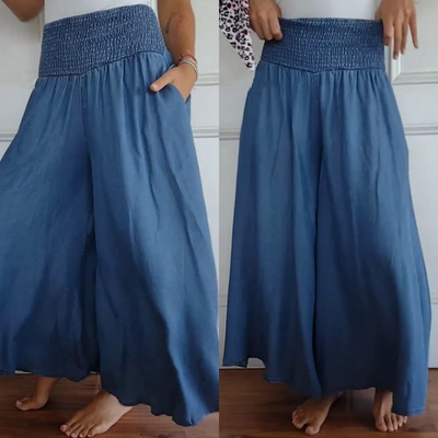 Women's High Waist Wide Leg Jeans With Stylish Pockets