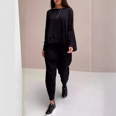 Ladies Casual Sporty Suit With Functional Multi-Pockets