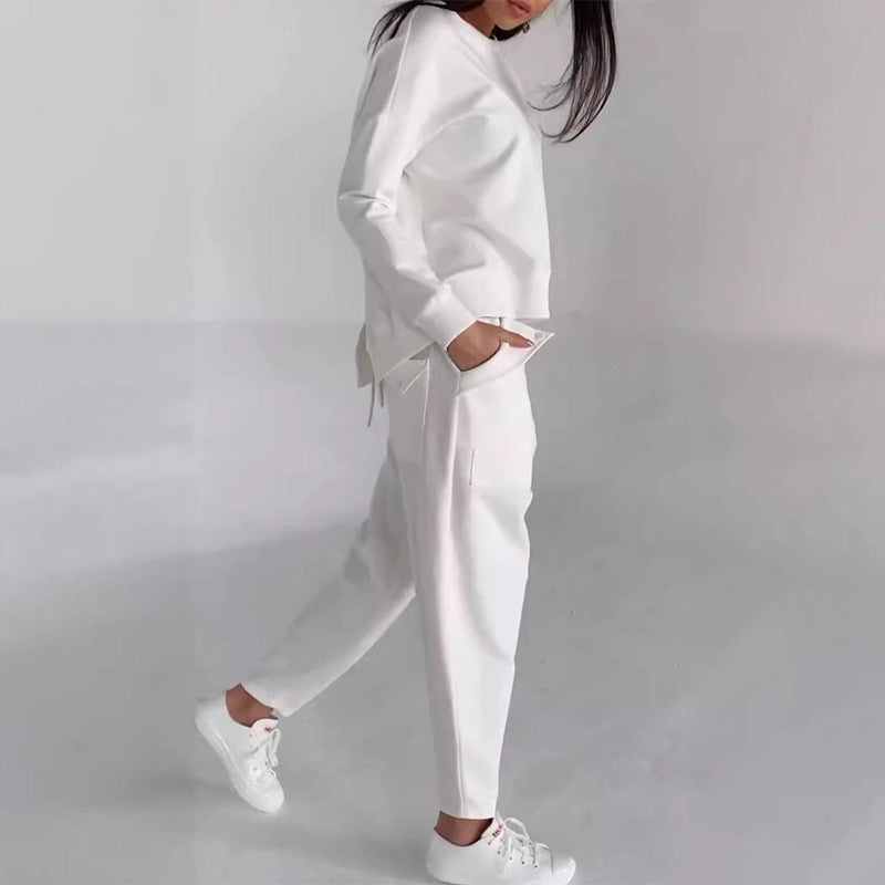 Ladies Casual Sporty Suit With Functional Multi-Pockets