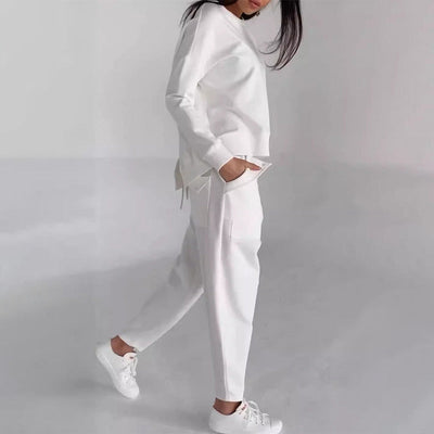 Ladies Casual Sporty Suit With Functional Multi-Pockets