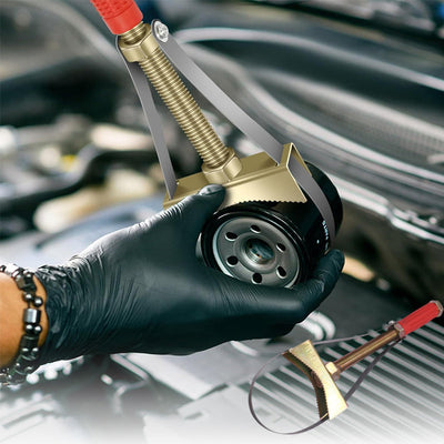 Auto Oil Filter Wrench Adjustable Steel Strap Durable Tool