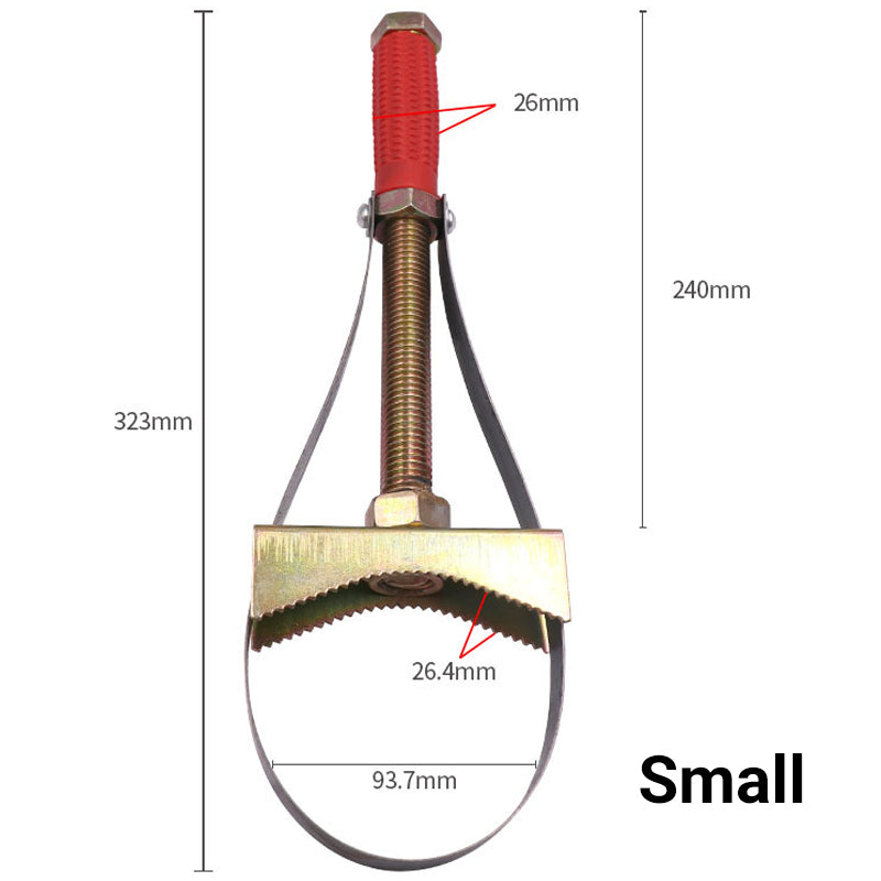Auto Oil Filter Wrench Adjustable Steel Strap Durable Tool