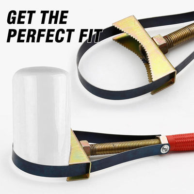 Auto Oil Filter Wrench Adjustable Steel Strap Durable Tool