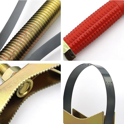 Auto Oil Filter Wrench Adjustable Steel Strap Durable Tool